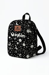 Night Pattern Personalized Toddler Backpack – Small Size Kids Backpack for Ages 1–3, Daycare Bag