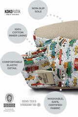Make It Yours – Personalized Migratory Animals Booties for Babies | Non-Slip, Organic Cotton, Home & Nursery Use