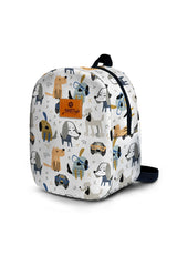 Dog with Glasses Pattern Toddler Backpack – Small Size Kids Backpack for Ages 1–3, Daycare Bag