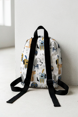 Dog with Glasses Pattern Personalized Toddler Backpack – Small Size Kids Backpack for Ages 1–3, Daycare Bag