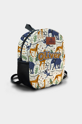 Animated Forest Pattern Personalized Backpack β Medium Size Kids Backpack for Ages 3β6, Daycare Bag