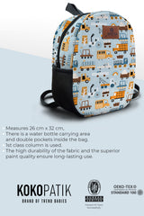 Construction Vehicles Pattern Preschool Backpack – Medium Size Kids Backpack for Ages 3–5, Daycare Bag
