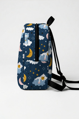 Good Night Pattern Personalized Toddler Backpack – Small Size Kids Backpack for Ages 1–3, Daycare Bag