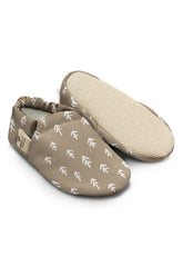 Kokopatik, Organic Cotton Baby Booties, Non-Slip Sole, Newborn Booties, Home Nursery Shoes, Brown Arrow Pattern Booties