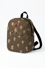 Brown Arrow Pattern Personalized Toddler Backpack – Small Size Kids Backpack for Ages 1–3, Daycare Bag