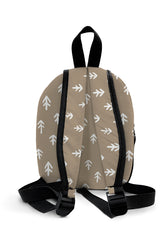 Brown Arrow Pattern Personalized Backpack β Medium Size Kids Backpack for Ages 3β6, Daycare Bag