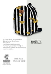 Black & White Heart Pattern Toddler Backpack – Small Size Kids Backpack for Ages 1–3, Daycare Bag