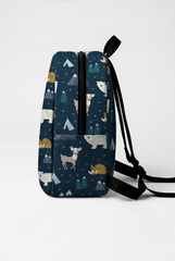 Winter Animals Pattern Personalized Toddler Backpack – Small Size Kids Backpack for Ages 1–3, Daycare Bag