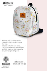 Little Princess Pattern Toddler Backpack – Small Size Kids Backpack for Ages 1–3, Daycare Bag