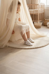 Kokopatik, Non-Slip Sole, Organic Cotton Lined Home Slippers, First Step Shoes, Little Princess Patterned Slippers
