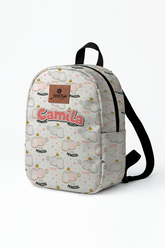 Little Elephant Pattern Personalized Toddler Backpack – Small Size Kids Backpack for Ages 1–3, Daycare Bag