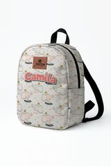 Little Elephant Pattern Personalized Toddler Backpack – Small Size Kids Backpack for Ages 1–3, Daycare Bag