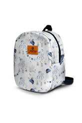 Blue Ocean Adventure Pattern Toddler Backpack – Small Size Kids Backpack for Ages 1–3, Daycare Bag