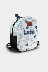 Blue Ocean Adventure Pattern Personalized Backpack – Medium Size Kids Backpack for Ages 3–6, Daycare Bag