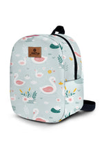 Blue Swan Pattern Toddler Backpack – Small Size Kids Backpack for Ages 1–3, Daycare Bag