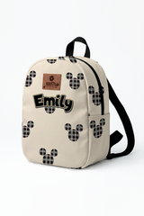 Mikki Pattern Personalized Toddler Backpack – Small Size Kids Backpack for Ages 1–3, Daycare Bag