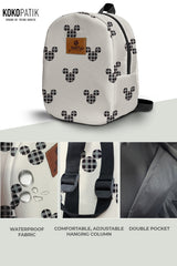 Mickey Pattern Toddler Backpack – Small Size Kids Backpack for Ages 1–3, Daycare Bag