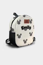 Mikki Pattern Personalized Backpack – Medium Size Kids Backpack for Ages 3–6, Daycare Bag