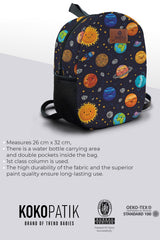 Happy Space Pattern Preschool Backpack – Medium Size Kids Backpack for Ages 3–5, Daycare Bag