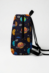 Happy Space Pattern Personalized Toddler Backpack – Small Size Kids Backpack for Ages 1–3, Daycare Bag