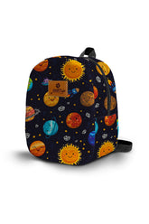 Happy Space Pattern Toddler Backpack – Small Size Kids Backpack for Ages 1–3, Daycare Bag