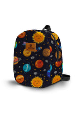 Happy Space Pattern Toddler Backpack – Small Size Kids Backpack for Ages 1–3, Daycare Bag