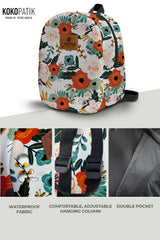 April Flower Pattern Toddler Backpack – Small Size Kids Backpack for Ages 1–3, Daycare Bag