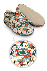 Make It Yours – Personalized April Flowers Booties for Babies | Non-Slip, Organic Cotton, First Step Shoes