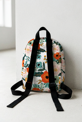 April Flower Pattern Personalized Toddler Backpack – Small Size Kids Backpack for Ages 1–3, Daycare Bag