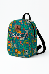Forest Pattern Personalized Toddler Backpack – Small Size Kids Backpack for Ages 1–3, Daycare Bag