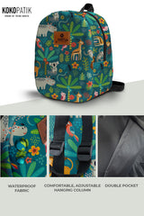 Forest Pattern Toddler Backpack – Small Size Kids Backpack for Ages 1–3, Daycare Bag