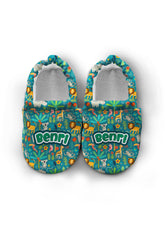 Make It Yours – Personalized Forest Pattern Booties for Babies | Non-Slip, Cotton, Home & Nursery Use