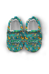 Make It Yours – Personalized Forest Pattern Booties for Babies | Non-Slip, Cotton, Home & Nursery Use