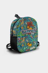Forest Pattern Personalized Backpack – Medium Size Kids Backpack for Ages 3–6, Daycare Bag
