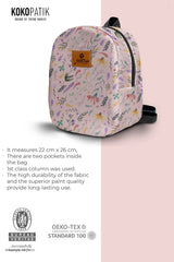 Pink Spring Pattern Toddler Backpack – Small Size Kids Backpack for Ages 1–3, Daycare Bag