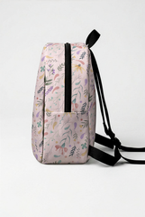 Pink Spring Pattern Personalized Toddler Backpack – Small Size Kids Backpack for Ages 1–3, Daycare Bag
