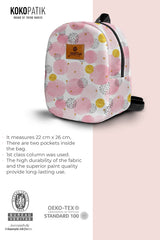 Pink Bubble Pattern Toddler Backpack – Small Size Kids Backpack for Ages 1–3, Daycare Bag