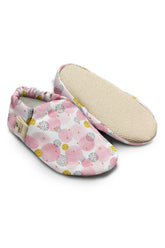 Kokopatik, Non-Slip Sole, Home Nursery Booties, Unisex Baby Booties, Cotton Newborn Booties, Pink Bubble Patterned Booties