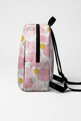 Pink Bubble Pattern Personalized Toddler Backpack – Small Size Kids Backpack for Ages 1–3, Daycare Bag