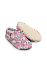 Kokopatik Organic Cotton Baby Booties – Non-Slip Sole, Newborn Booties, Home & Nursery Shoes, Pink Watermelon Pattern Booties