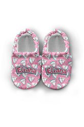 Make It Yours – Personalized Pink Watermelon Pattern Booties for Babies | Non-Slip, Cotton, Unisex