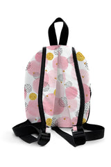 Pink Bubble Pattern Personalized Backpack – Medium Size Kids Backpack for Ages 3–6, Daycare Bag