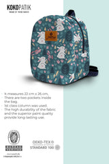 Rabbit Pattern Toddler Backpack – Small Size Kids Backpack for Ages 1–3, Daycare Bag