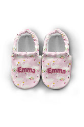 Make It Yours – Personalized Crowned Swan Pattern Booties for Babies | Non-Slip, Cotton, Unisex