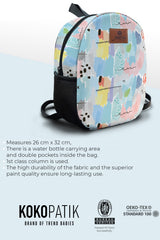 Colorful Pattern Preschool Backpack – Medium Size Kids Backpack for Ages 3–5, Daycare Bag