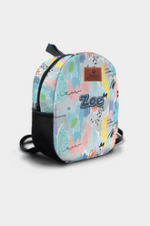 Colorful Pattern Personalized Backpack – Medium Size Kids Backpack for Ages 3–6, Daycare Bag