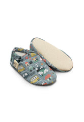 Kokopatik Organic Cotton Baby Booties – Non-Slip Sole, Newborn Booties, Home & Nursery Shoes, Road Pattern Booties