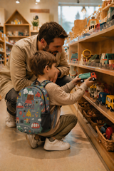Road Pattern Personalized Backpack – Medium Size Kids Backpack for Ages 3–6, Daycare Bag