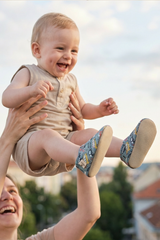 Kokopatik Organic Cotton Baby Booties – Non-Slip Sole, Newborn Booties, Home & Nursery Shoes, Road Pattern Booties