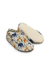 Kokopatik Organic Cotton Baby Booties – Non-Slip Sole, Newborn Booties, Home & Nursery Shoes, Animated Forest Pattern Booties